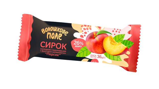 Сирок глазурований ВОЛОШКОВЕ ПОЛЕ персик 26%, 36г